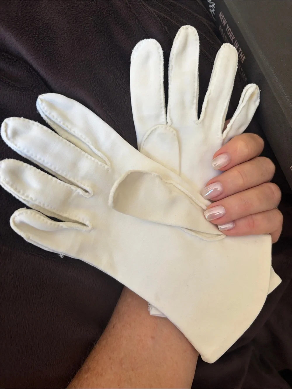 Women's Vintage White Embellished Evening Gloves- Roaring 20s